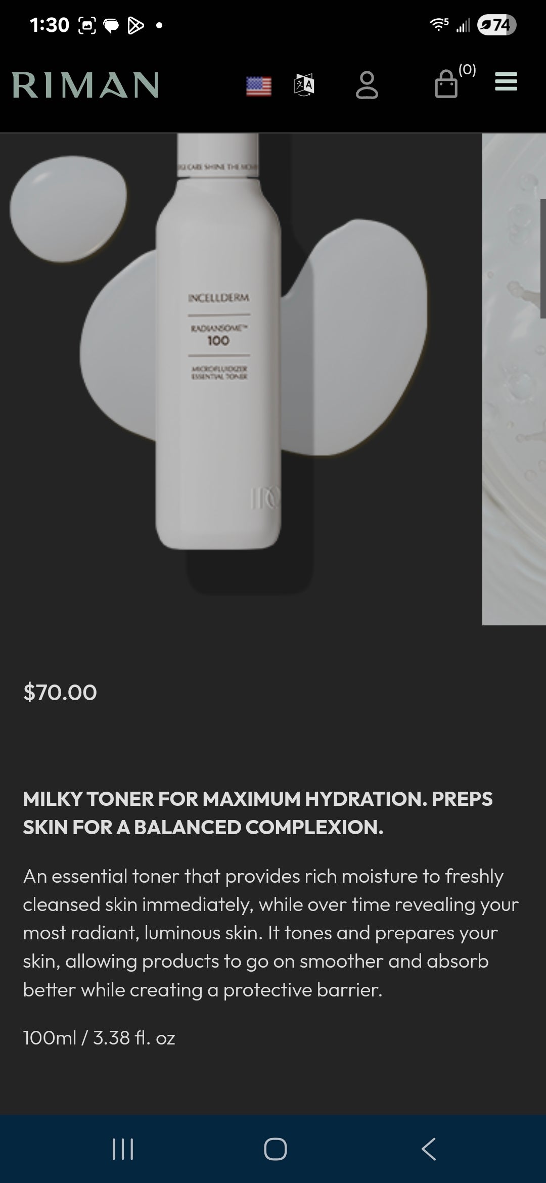 radiansome 100 Toner